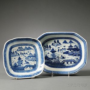 Two Canton Porcelain Serving Dishes