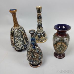 Four Doulton Stoneware Items