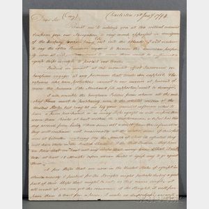 Barbary Pirates, Letter, 13 January 1794.
