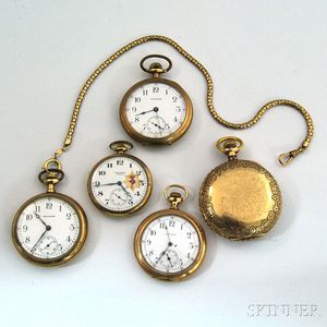 Five Gold-filled Waltham Watches