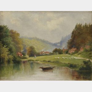 David Richards (American, 1851-1920) Pastoral Landscape