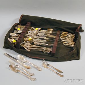 Gorham "Kings II" Silver-plated Partial Flatware Service