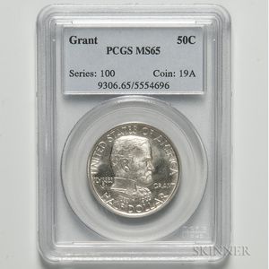 1922 Grant Commemorative Half Dollar, PCGS MS65. 