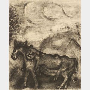 Marc Chagall (Russian/French, 1887-1985) L'Ane Vetu de la Peau du Lion