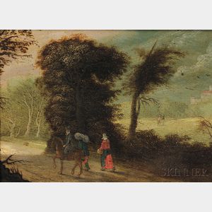 Dutch School, 18th/19th Century Travelers on a Road
