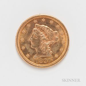 1897 $2.50 Liberty Head Gold Coin. 