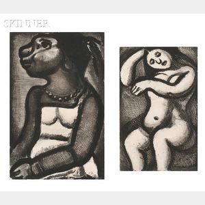 Georges Rouault (French, 1871-1958) Two Works from Réincarnations du Père Ubu