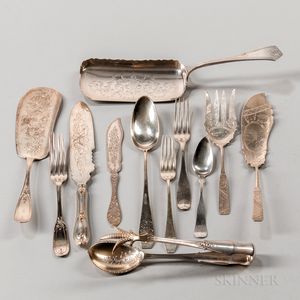 Group of American 19th Century Silver Flatware