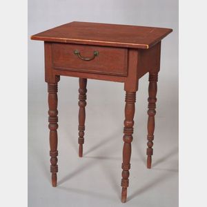 Maple Red-painted One-drawer Stand