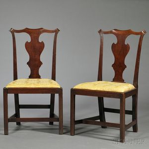 Pair of Walnut Side Chairs