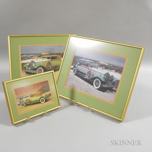 Three Framed 1930 Packard Automobile Photographs