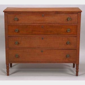 Federal Tiger Maple Chest of Drawers
