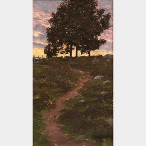 Ben Foster (American, 1852-1926) The Path up Sunset Hill