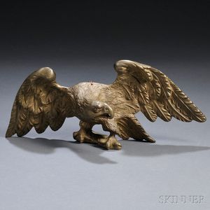 Cast Gilt-bronze Spreadwing Eagle Figure