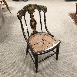 Victorian Paint-decorated Caned Child's Chair