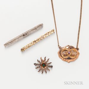 Four Pieces of Antique Jewelry