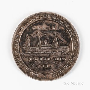 1899 South African Hospital Ship S.S. Maine Silver Medal