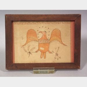 American School, 19th Century Portrait of an Eagle with Arrows and Olive Branches.