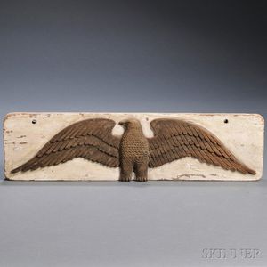 Relief-carved Wooden Eagle Plaque