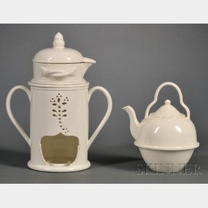 Assembled Wedgwood Queen's Ware Food Warmer