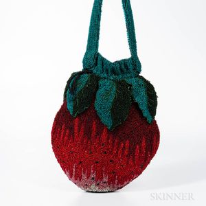 Vintage Beaded Strawberry Handbag