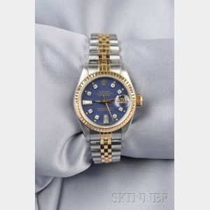 Ladies Stainless Steel and 18kt Gold Wristwatch, Rolex
