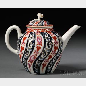 Worcester Queen Charlotte Pattern Teapot and Cover