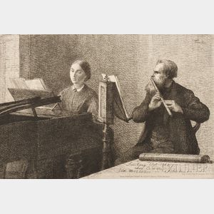 Henri Fantin-Latour (French, 1836-1904) Un morceau de Schumann
