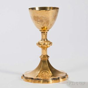 Ecclesiastical-style Brass Goblet