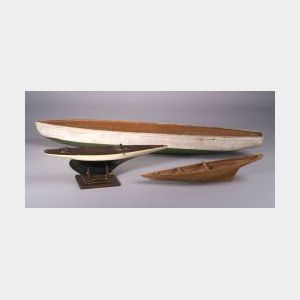 Three Carved Wooden Hull Models