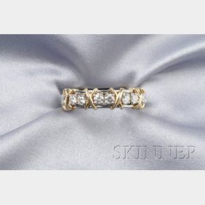 Platinum, 18kt Gold and Diamond Band, Schlumberger, Tiffany & Co.