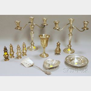 Eleven Assorted Sterling Silver Tableware and Serving Items