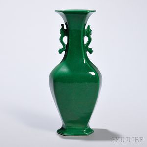 Hexagonal Faceted Vase