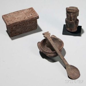 Four Pre-Columbian Wood Items