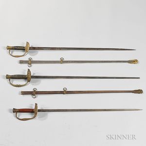 Two Model 1860 Staff Officer Swords and a Grand Army of the Republic Sword