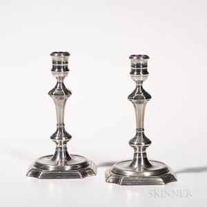Pair of George II Sterling Silver Candlesticks