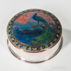 Enameled Silver Covered Box
