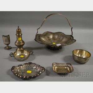 Seven Pieces of Assorted Silver Tableware