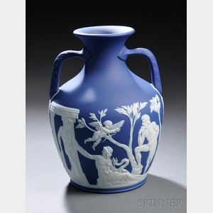 Wedgwood Dark Blue Jasper Dip Portland Vase