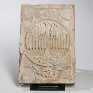 Carved Sandstone Willow Tree Plaque