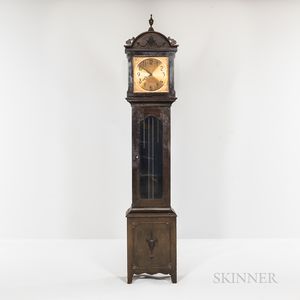 Neoclassical-style Mahogany Tall Case Clock