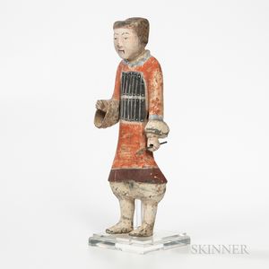 Chinese Pottery Tomb Figure of a Warrior