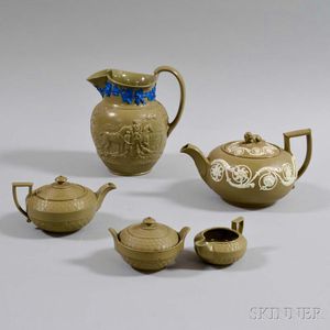 Five Pieces of Wedgwood Drabware