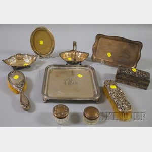 Ten Pieces of Assorted Sterling Vanity and Table Items