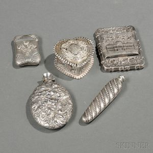 Five Small American Silver Items