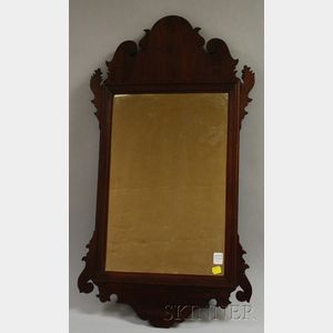 Chippendale Mahogany Veneer Mirror