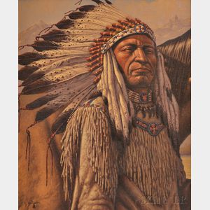 Fred Duran (American, 1943-1997) American Indian Chief