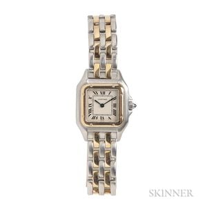 Lady's Gold and Stainless Steel Wristwatch, Cartier