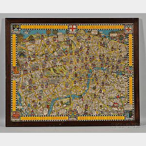 Wonderground Map of London. MacDonald Gill (1884-1947)