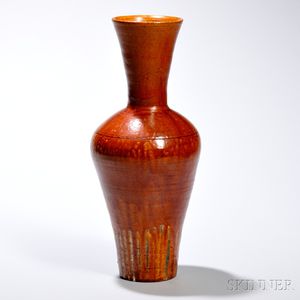 Amber Stoneware Vase